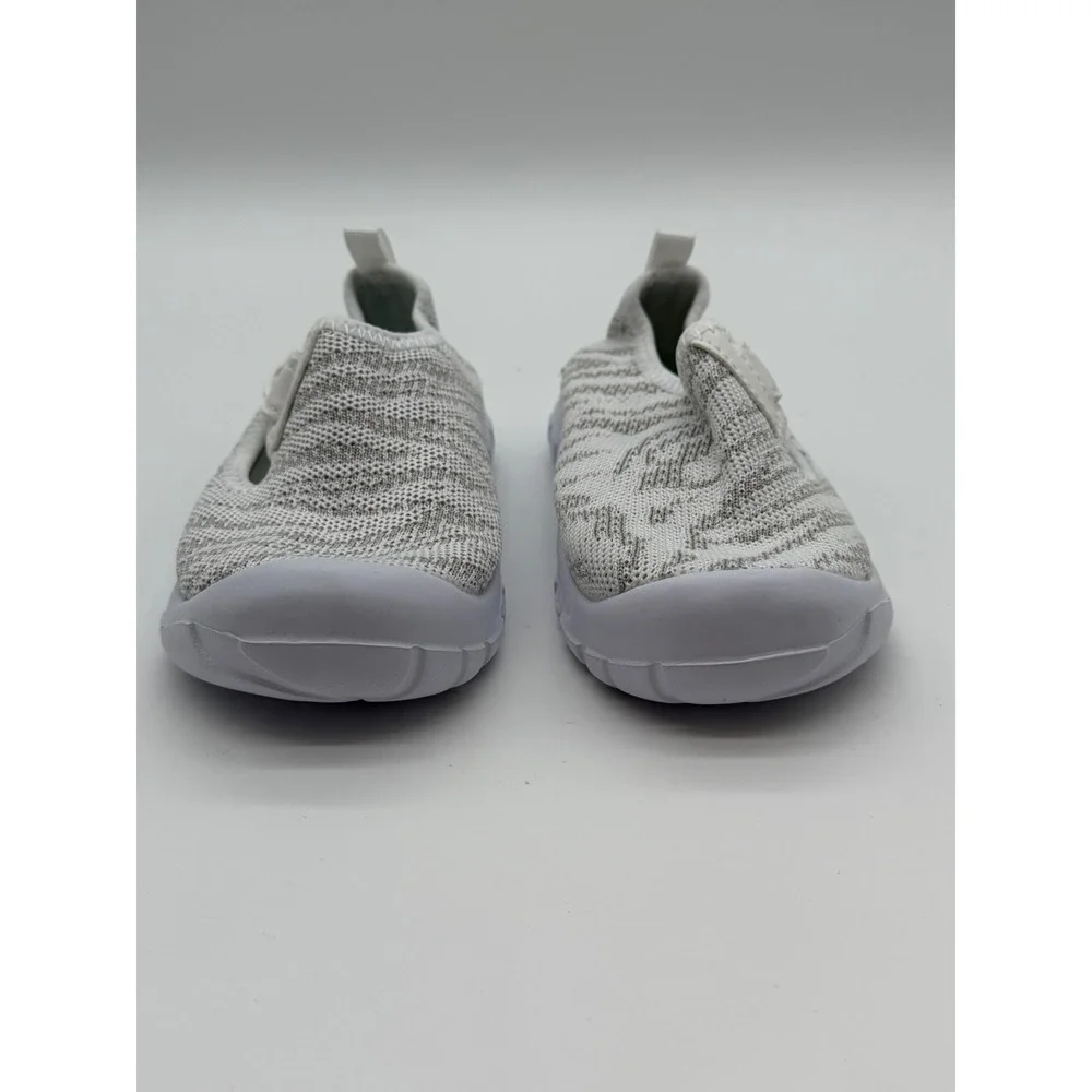 Kids Gray White Tiger Stripe Mesh Water Shoes Slip On Sneakers‎ Size 7/8